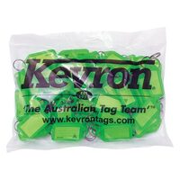 Key Tag Kevron Clicktags ID38 Pack 50 Fluoro Green 