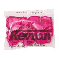 Key Tag Kevron Clicktags ID38 Pack 50 Fluoro Pink / Hot Pink 