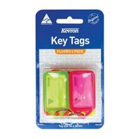 Key Tag Kevron Clicktags ID38 Fluoro Pack 4 Assorted Fluoro Colours 