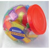 Key Tag Kevron Clicktags ID5 Tub of 150 Assorted Colours 