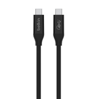BELKIN 0.8M USB4.0 CABLE, 40Gbps, UP TO 100W, B/WARDS COMPATIBLE TO USB/T3, BLACK, 2 YR