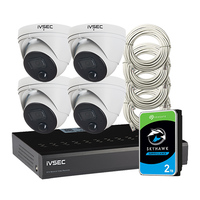 IVSEC KIT 4X5MP NC110XC IP CAM NR308XC   EOL USE IVK-28E CAT5E CABLES 18M IVS