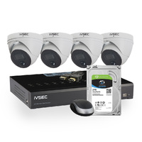IVSEC KIT 4 X 5MP NC110XC IP CAM NR308XC POE NVR 4K 2TB HDD IVS