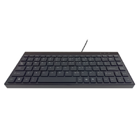 8Ware Compact Mini Ergonomic Keyboard USB & PS2 Black 88 Keys Multimedia Keyboard Windows 7 / 8 / 10 / Vista，IBM or Compatible systems Plug & play pap