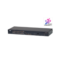 ATEN 2-CONSOLE HIGH DENSITY CAT 5 KVM 16 PORT WITH DAISY-CHAIN PORT 2YR