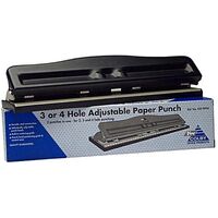 Hole Punch Colby 999A Adjustable 3 or 4 hole Black/Putty 