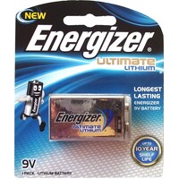 Battery Energizer Ultimate Lithium L522 9V Card of 1