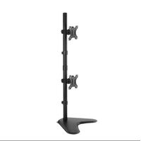 Brateck Dual Free Standing Screens Economical Double Joint Articulating Steel Monitor Stand Fit Most 13'-32'Monitors Up to 8kg per screenVESA 100x100