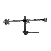 Brateck Triple Free Standing Monitors Affordable Steel Articulating Monitor Stand Fit Most 17'-27' Monitors Up to 7kg per screen VESA 75x75/100x100