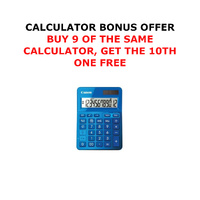 LS123KMBL METALLIC BLUE 12 DIGIT DESKTOP CALCULATOR - BUY 9 GET 1 FREE