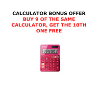 LS123KMPK METALLIC PINK 12 DIGIT DESKTOP CALCULATOR - BUY 9 GET 1 FREE