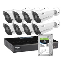 LX SERIES KIT 8 X NC317XC 5MP IP CAM  IVNR008XB-2TB 8 x PoE NVR 4K IVS