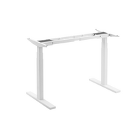 Brateck High performance 3-Stage Dual Motor Sit-Stand Desk1000~1500x600x620~1280mm( WhiteFRAME ONLY)  (LS)