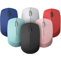 RAPOO M100 2.4GHz & Bluetooth 3 / 4 Quiet Click Wireless Mouse Red - 1300dpi Connects up to 3 Devices, Up to 9 months Battery Life (10 Get 1 Free)
