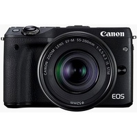 M3TKISB EOS M3 BLACK WITH EFM18-55ISSTM & 55-200ISSTM (W/OUT EF ADAP)24.2MP APS-C C