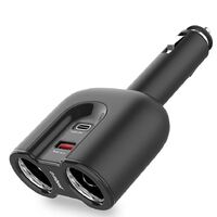mbeat® Gorilla Power Dual Port USB-C PD & QC3.0 Car Charger with Cigar Lighter Splitter