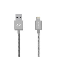 mbeat® 'Toughlink'1.2m Lightning Fast Charger Cable - Silver/Durable Metal Braided/MFI/Apple iPhone X 11 7S 7 8 Plus XR 6S 6 5 5S iPod iPad Mini Air