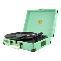 mbeat® Woodstock Retro Turntable Player TIIFFANY BLUE (L)