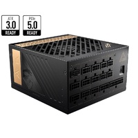 MSI MEG Ai1300P PCIE5 1300W ATX Power Supply Unit 80 PLUS Platinum (up to 92%) Active PFC OCP / OVP / OPP / OTP / SCP / UVP