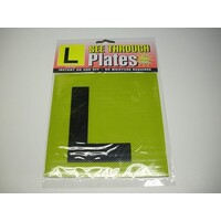 L Plates Yellow Victoria Pack 2 Clear Vision See Through