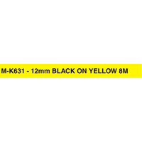 Brother P Touch Tape MK631 12mm x 8M Black On Yellow