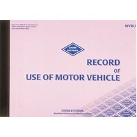 Motor Vehicle Usage Record Book Zions MVRU