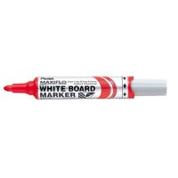 Whiteboard Marker Pentel Maxiflow Bullet Point Red MWL5B Box of 12