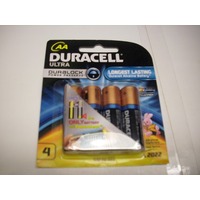 Battery Alkaline Duracell Ultra AA Hangsell card of 4