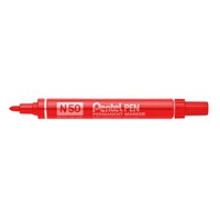 Marker Pentel N50B Permanent Bullet Point Red Box of 12