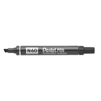 Marker Pentel N60A Permanent Chisel Point Black Box of 12