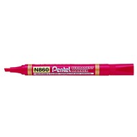 Marker Pentel N860 Permanent Chisel Red Box 12