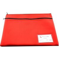 Pencil Case Osmer Neoprene 36.5 x 26cm 2 Zip Name Insert Red