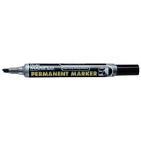 Marker Pentel NLF60A Maxiflow Permanent Chisel Point Black Box of 12