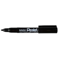 Marker Pentel NN50A Green Label Permanent Bullet Point Black Box 12