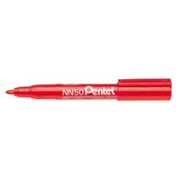 Marker Pentel NN50B Green Label Permanent Bullet Point Red Box of 12