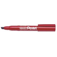 Marker Pentel NN60B Green Label Permanent Chisel Point Red Box 12