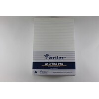 Office Pad A4 Ruled Bank White 100 Leaf Writer NP1001 Pack 10 