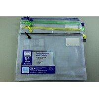 Bag Stationery Plastic Mesh B4 Protext 43 x 30 cm Assorted Colours NP9884