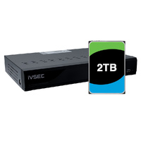 IVSEC NR004XB NVR 4 CHANNELS 8MP 4 x POE PORTS 1 BAY H265 4K HDMI 2TB INSTALLED