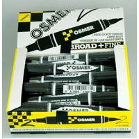 Marker Osmer Double Ended Permanent Black OS1701 Box 12