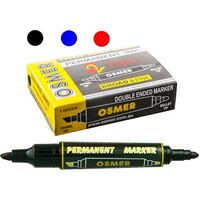 Marker Osmer Double Ended Permanent Red OS1703 Box 12