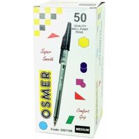 Pen Osmer Medium Ball Pen Black OS7150 Box 50 