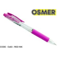 Pen Osmer Retractable Ballpen Medium Red Box 12 OS83