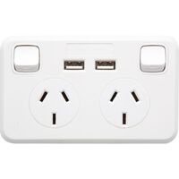 POWERPOINT OUTLET WITH 2 USB