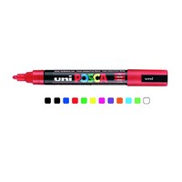 Marker Uni POSCA PC5M Bullet Point 2.5mm Line Assorted Box 12