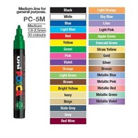 Marker Uni POSCA PC5M Bullet Point 2.5mm Line Apple Green