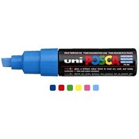 Marker Uni POSCA PC8K Chisel Point 8mm Line Assorted Box 6