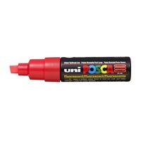 Marker Uni POSCA PC8K Chisel Point 8mm Line Fluoro Red