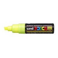 Marker Uni POSCA PC8K Chisel Point 8mm Line Fluoro Yellow