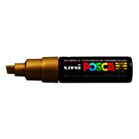 Marker Uni POSCA PC8K Chisel Point 8mm Line Gold